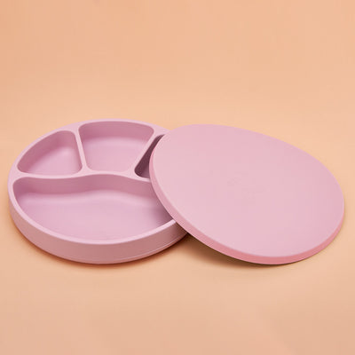 Silicone Dinner Plate Suction Cup Type Food Supplement Bowl With Lid