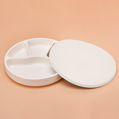 Silicone Dinner Plate Suction Cup Type Food Supplement Bowl With Lid