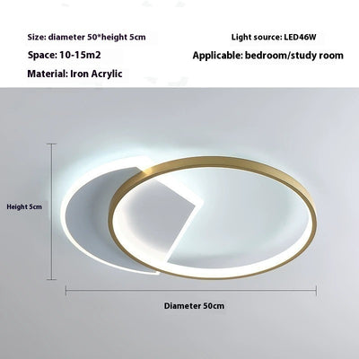 Simple Modern Led Ceiling Light Round Room
